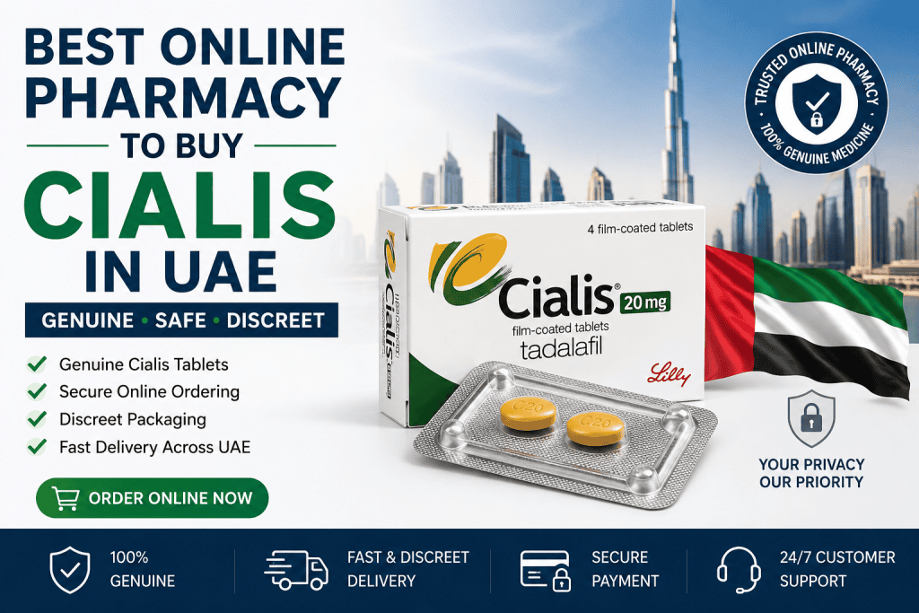 Best online pharmacy to buy genuine Cialis tablets in UAE with discreet delivery